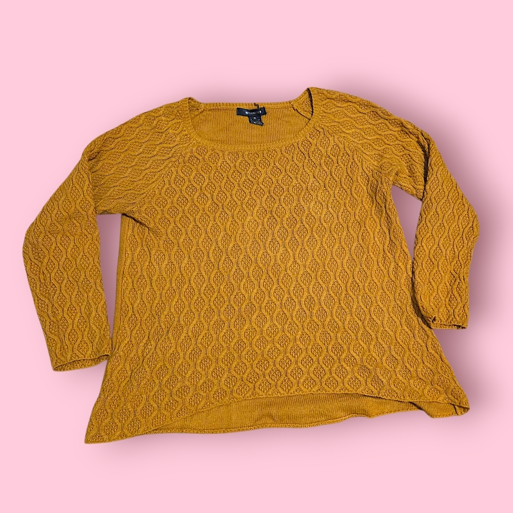 Mustard Cable Knit Sweater